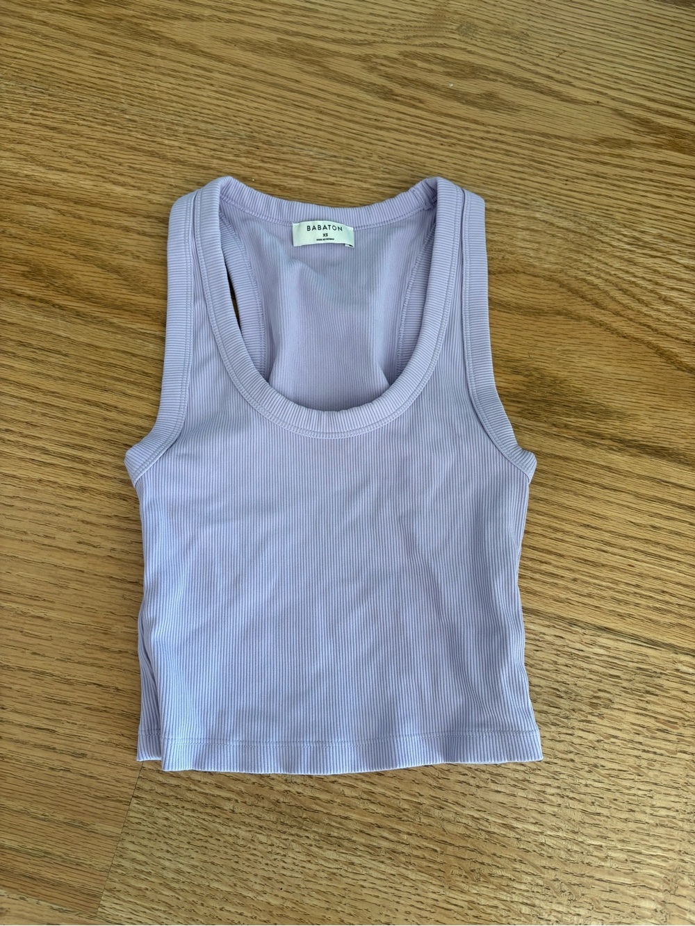 Babaton Soft Lavender Ribbed Tank